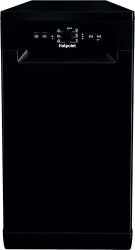 HF9E 1B19 B UK 9 Place Settings Slimline Dishwasher - Black