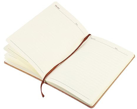 EXCEART 1stück Effizientes Pu Notizbuch Mit Dickem Für Büro Und Schule Stilvolles Geschäftstagebuch Mit Seidenband Für Notizen Wochenplanung Und Tagebuchführung