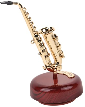 HOMOCONO Vintage Musik Box Retro Wind-up Musik Box Für Dekoration Und Für Geburtstag Festivals Und Besondere Anlässe Klassischer Saxophon-sound
