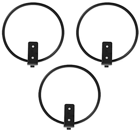 Natudeco 3 Pièces Support de Pot de Fleur 6 Pouces avec Anneau Mural et Cintre Suspendu pour Plante d'Intérieur et Extérieur