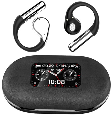 Fourmor open-ear wireless Bluetooth headset, touch color screen, Bluetooth 5.4, long battery life, IPX5 waterproof, ENC noise reduction, DT3.0 directional sound transmission