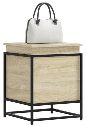 Gecheer Contenitore con Coperchio Rovere Sonoma 40x40x51,5cm Truciolato,Baule,Scatola,Cassapanca,Contenitore Box,Baule Multiuso,Cassapanca Contenitore,Baule Contenitore da Interno,P848790