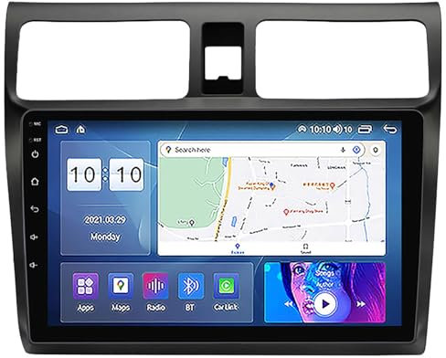 Generico Ricevitori Audio per Auto per S-Uzuki Swift 2003-10, Lettore multimediale Stereo per Auto con Navigazione GPS, autoradio Android 12 con Mirror Link Bluetooth SWC 4G 5G WiFi Carplay M700S TOU
