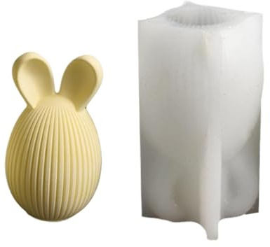 Zuasdvnk per candele di Pasqua, per candele di Pasqua, Muffa di gesso ' 'orecchio del coniglio, per candele di cioccolato per aromaterapia per vacanze Stampo per