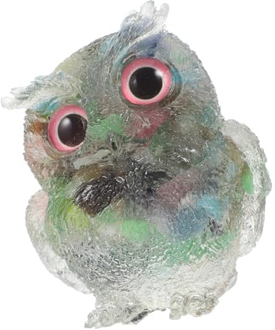 ERINGOGO Creative Desktop Ornament Crystal Owl Statue Owl Shaped Decor Delicate Crystal Craft for Home