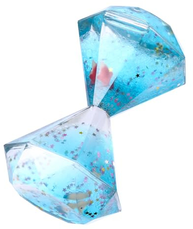 TOYANDONA Sablier à Huile Décoratif Bleu pour Bureau, Minuteur Liquide Grand Format, Ornement De Table Coloré Mouvement Fluide, Jouet Interactif Éducatif pour Garçon Et Filles