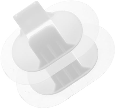 Sosoport 2pcs Shaped PVC Pipe Clips with Strong Adhesive for Washing Machine Drain Hose Vibration Reducing Wall Fixing Buckle Space Saving Holders for Neat Pipe Management