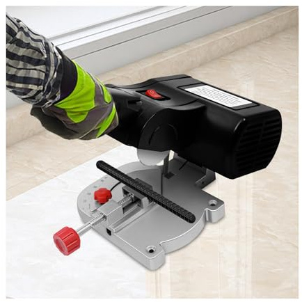 Minisierra de inglete para metal, 90 W, 220 V, 6000 rpm, para metal, madera y aluminio, ajustable hasta 45°, incluye herramienta de sujeción y hoja de sierra HSS