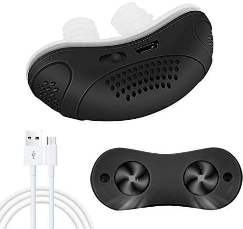 Electric Anti-Snoring Device - Gentle Physical Intervention Helps Reduce Snoring Improves Sleep Quality Portable Rechargeable Design Unisex Solution for All Nose Shapes