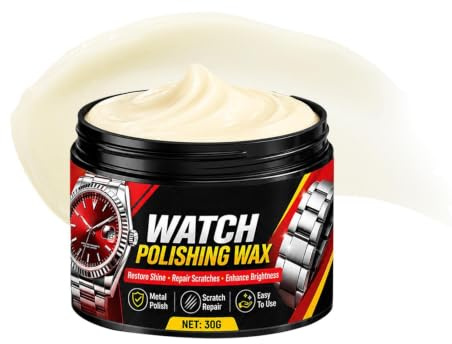 Schmuck-Polierpaste | Beschichtungs-Reparaturpaste | Uhren-Metall-Kratzerentfernungswachs | für Besteck, Uhren, Armbänder, Brillen, Gold, Messing, Stein, Edelstahl, Marmor