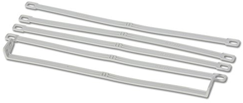 FBS 4X Fahnenschlingen Set aus Kunststoff mit 1x Fahnenstrafferband für Masten I Fahnenmasten bis 90mm Durchmesser