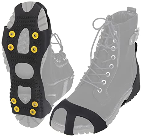 ALPIDEX Anti Rutsch Schuhspikes Größe 35-47 Ersatzspikes Ice Grips Schuhkrallen Schnee EIS Spikes Sohle Wandern Spazieren Hiking Walking Winter, Größe:L