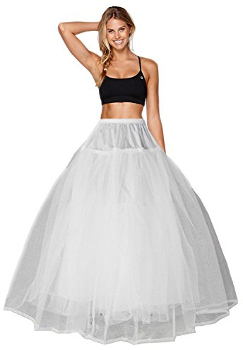Babydress® Crinoline Mariage Jupon mariée Jupon Hoopless Robe de mariée Jupons Long Femme Jupes Sculptantes Wedding Petticoat Robe de Bal Jupon Jupes Femme (38, Blanc)