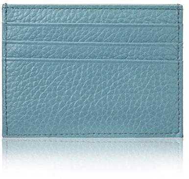 YEHMAN Kartenetui aus Leder 7 Fächer Minimalistisch für Damen Herren Kinder Türkis