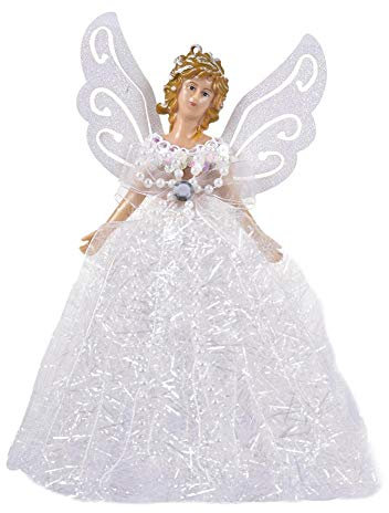 Clevoers Tree Top Angel，Christmas Tree Topper Fairy Angel House Decoration Ornament，22cm various occasions favorable
