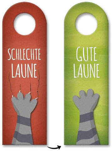 3x Schlechte Laune oder gute Laune Türhänger