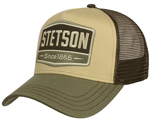 Stetson Casquette Trucker Highway Femme/Homme - Mesh de Baseball Snapback Snapback, avec Visiere Printemps-ete Ete - Taille Unique Small Olive