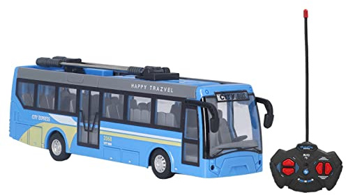 AMONIDA Jouet d'autobus Scolaire RC Simulation élevée Bus télécommandé dans Toutes Les Directions Tournez à Droite Développez l'imagination Rechargeable pour Le Plaisir Quotidien; (Bleu)