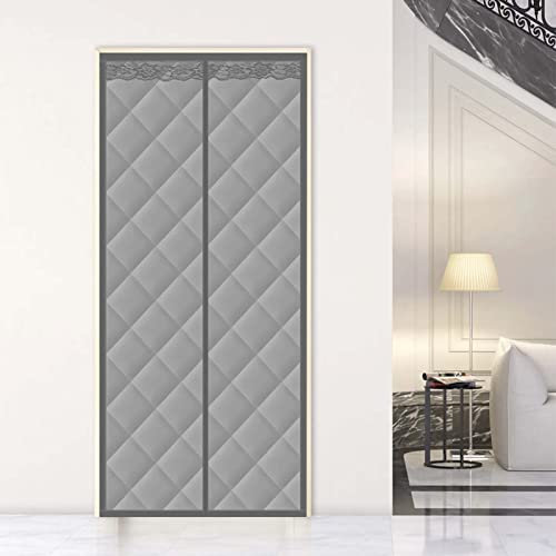FGYAHOKN 110x210cm Wärmeschutzvorhang Magnet, Thermisch Isolierter Türvorhang, Thermovorhang Verdunklungsgardine Wasserdicht, Outdoor Ohne Bohren Thermischisolierter Türvorhang Oxford