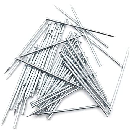 Design61 100x Stahlstifte Stahlnägel Sockelleistenstifte Nagel 1,5 x 35 mm Flachkopf Verzinkt