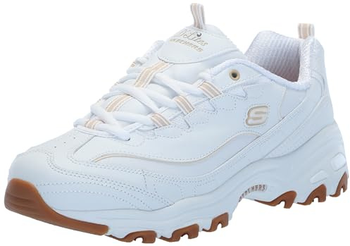 Skechers Women's D'Lites Good Neutral Sneaker, Bianco, 37.5 EU