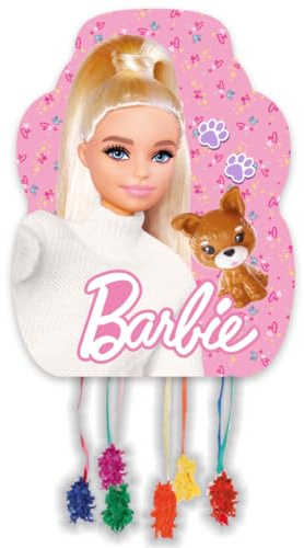 BARBIE PIÑATA MEDIUM - Partyzubehör - Pinata zum Befüllen mit Spielzeug oder Süßigkeiten - Deko für Kinderfeste, Geburtstage und Feiern