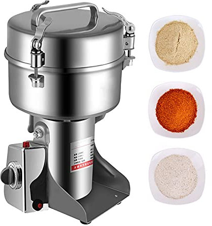Mulino per cereali ad alta velocità da 2500 g, tipo oscillante, polverizzatore in acciaio inossidabile per medicinali, chicchi di caffè, erbe, spezie, macchina per uso domestico e professionale