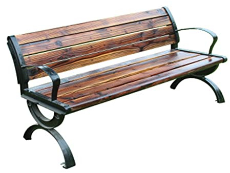 SORVA Parkbank, Terrassen-Gartenbank für draußen, natürliches Kiefernholz, Sonnen- und regenbeständig, Sitzgelegenheiten für 1 bis 3 Personen, Garten/Balkon/Straße im Freien (Farbe: mit Rückenlehn