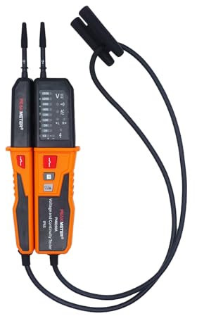 Tester di Tensione,di Continuità, Campo Automatico 12 V ~ 1500 V, IP65, Tester Elettrico Multifunzione, può Misurare Tensione AC/DC, Sequenza di Fase, Passaggio, RCD(PM8200A)