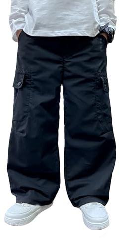 Pantalon Cargo Ado Garcon 8-15 Ans Pantalon Jambe Large Garçon Taille Elastique Large Pas Cher Chic Confortable Casual Sport Vacances Mignon Dessin Animé Fashion Streetwear Sweatpants