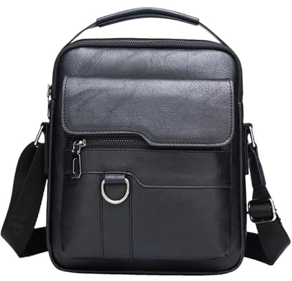Nuhjytgf Mens Messenger Bags For Work,PU Leather Adjustable Strap Chest Pack | High Capacity Lightweight Daypack Purse For Casual Work