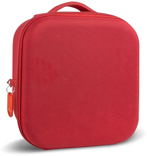 Linkidea Lonchera rígida para niños, bolsa de almuerzo aislada para la escuela, lonchera duradera con forro duro en el interior para una fácil limpieza, etiqueta de nombre personalizada incluida (rojo