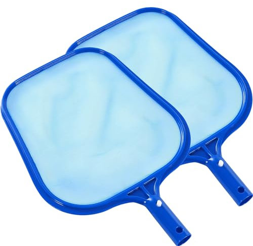 Pool Skimmer, 2 Pack Pond Hot Tubs Fine Mesh Rake Net for Cleaning Surface of Swimming Pool, Above Ground Quick Cleaning of Debris and Leaves