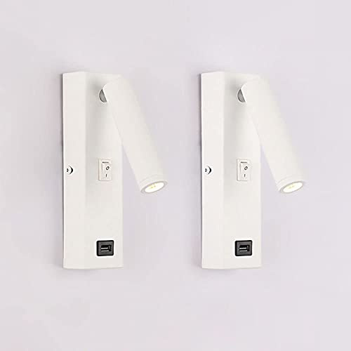 Lampada da Parete, Lampada da Parete Regolabile, Lampada da Lettura Regolabile per Comodino da Camera da Letto, Applique da Parete cablata con Interruttore, Lampada da Parete Moderna per testiera
