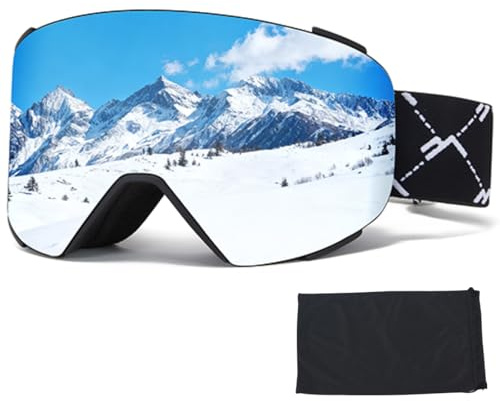 VCOROS Gafas de Esquí con Magnético Lentes Intercambiables YH693C para Ski