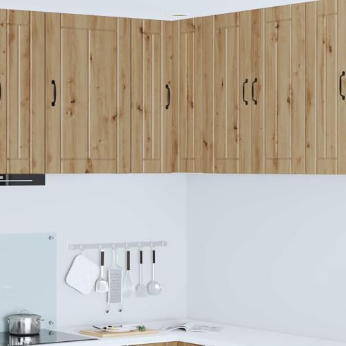 Teenpull Küchenschrank Artisan-Eiche 57x57x80 cm, moderner Holzwerkstoff für Küche & Esszimmer, langlebiger Stauraumschrank mit Schiebetüren, ideal als Vorratsschrank & Buffet