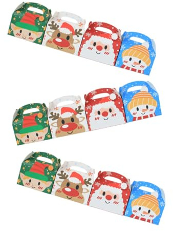 Erntedankfest Dekorative Schachteln 12 Stück-pack Papier Partyboxen | Weihnachtsbox, Backerei Boxen, Weihnachtsboxen, Weihnachten Party Geschenkboxen, Dekorative Aufbewahrungsboxen