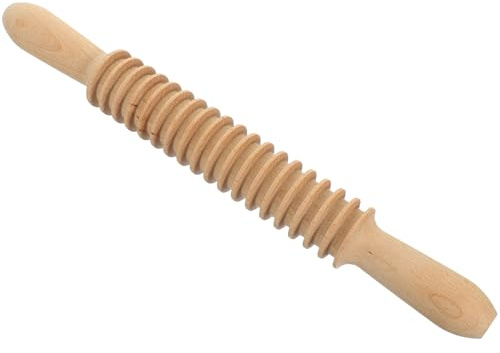 Tofficu Rodillo de Madera para Pasta Corte Enrejado de 8.5mm, Cortador de Fideos y Espaguetis, Herramienta Multifuncional para Cocinar en Hogar y Cocina, Utensilio de Cocina Resistente