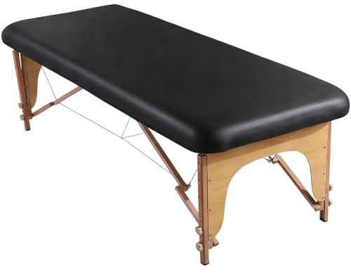 GORGECRAFT Housse de Table de Massage en Cuir PU Noir 1.95 m X 90cm Imperméable Résistante à l'huile Élastique et Facile à Nettoyer pour Spa Tatouage Épilation et Accessoires D'Esthétique.