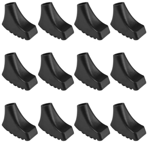12 stycken nordiska promenadkäppar gummidämpare, 12 mm nordiska promenadkuddar