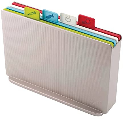 Joseph Joseph Index Chopping Board, Regular, Plastic- Silver, Set of 4