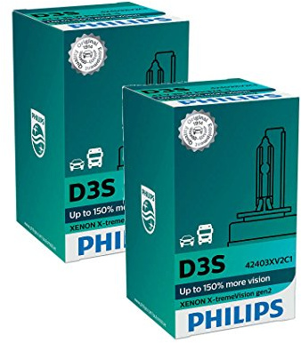 PHILIPS Xenon X-TremeVision Gen2 +150% D3S HID Xenon Bulbs Set Of Two (2)