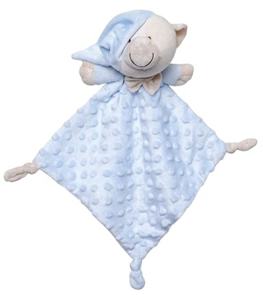 Interbaby Doudou Ours Bébé — Peluche Cadeau Naissance Fille Garçon (Bleu)