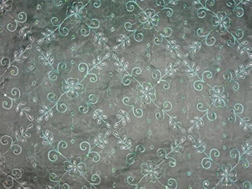 Puresilks 100% silk organza fabric 54 embroidered PKT 27[2]