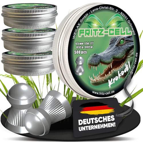 Fritz-Cell Diabolo 4,5 mm Rundkopf für Luftgewehr – 2000 Stück