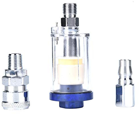 Garosa Separatore Acqua Olio 1/4 con Filtro e Trappola per Compressore Aria, Pistola a Spruzzo, Strumenti Pneumatici - Filtro Separatore per Olio e Condensa