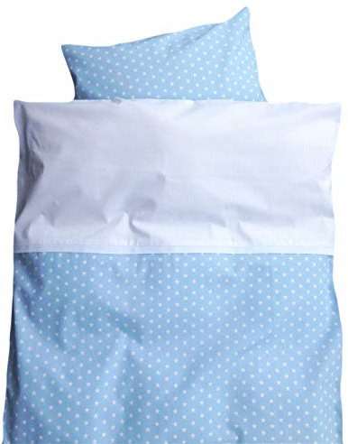 BABYBETTWÄSCHE STERNE, 80/80 CM (hellblau)