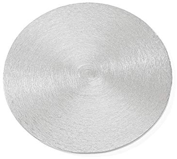 NKlaus 3x Candle plate Ø 10cm Aluminium Silver matt Optics Decoration plate round Thickness 0,5cm Candle coaster Pillar candles Windlights Dishwasher safe 2807