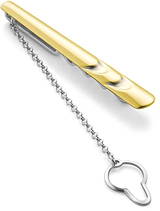 STERLL Herren Krawattennadel Aus Vergoldetem 925 Silber Mit Kette