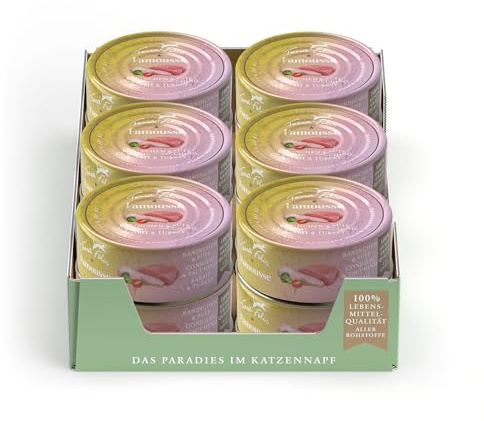 Terra Felis Coniglio & Tacchino, Famousse cibo umido per gatti, 12x80g